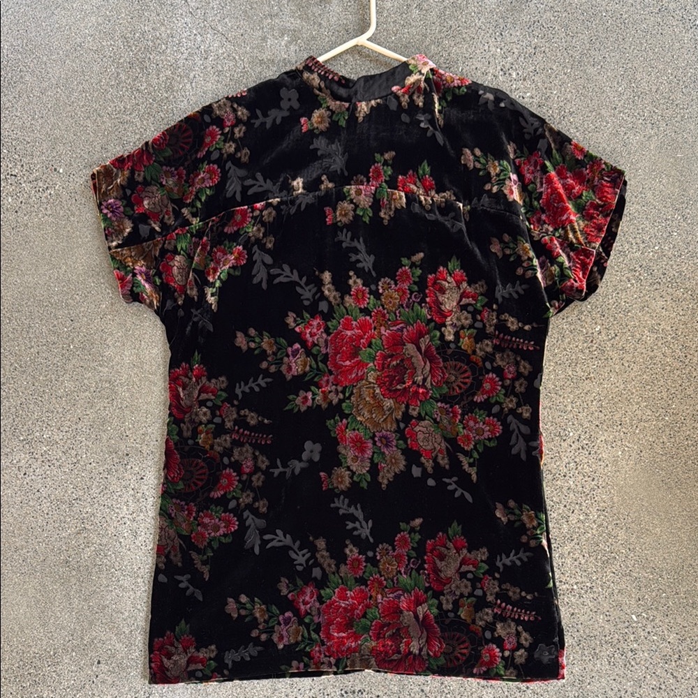 Zara Floral Velvet Mini Dress